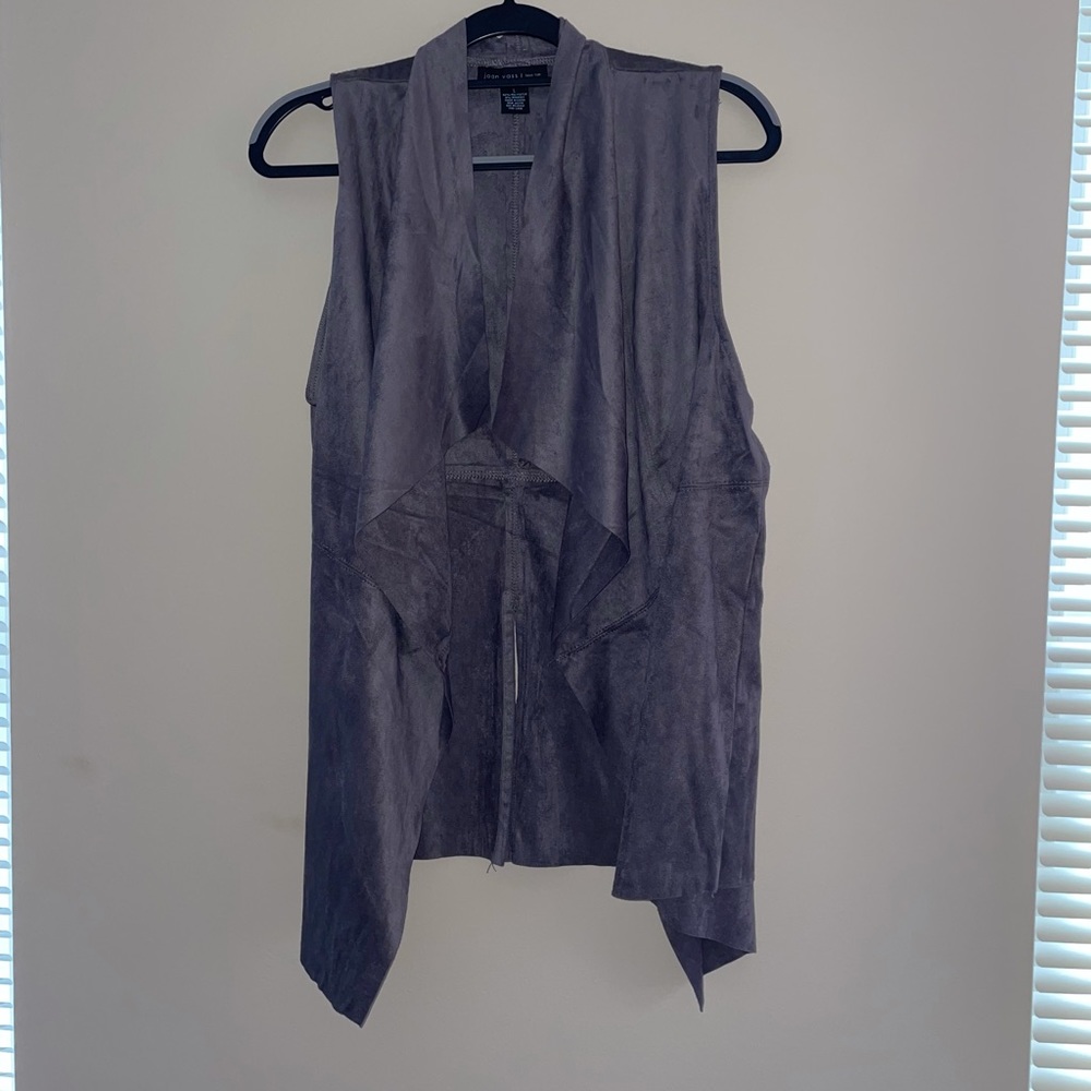 Ash Grey Sleeveless Cardigan